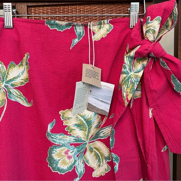 NWT Faherty Floral Wrap Skirt Orchid Blossom Pacifica Tropical Print Size XS - Picture 3 of 10